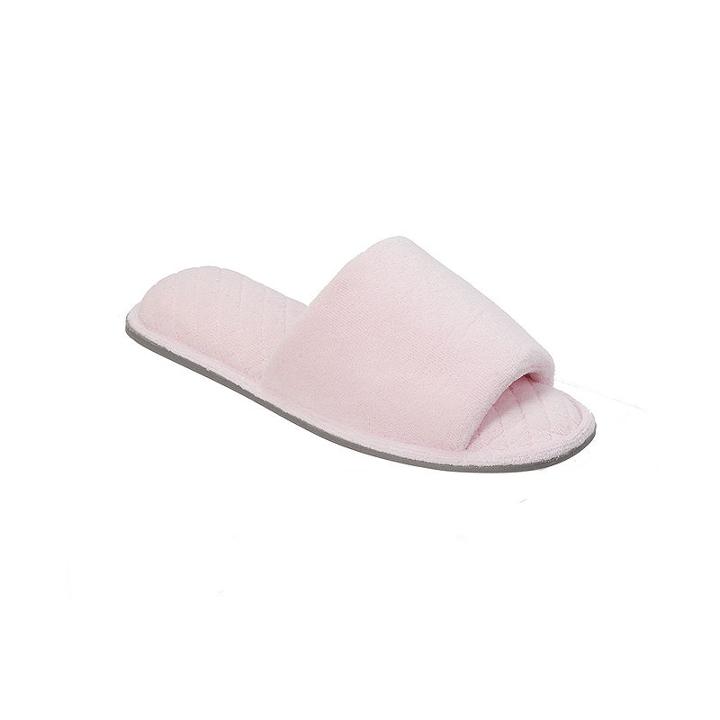Dearfoams Terry Open Toe Scuff
