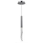 Metropolis Collection 1 Light Halogen Chrome Finish And Clear Crystal Flush Mount Light
