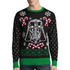 Novelty Season Crew Neck Long Sleeve Star Wars Cotton Blend Pullover Sweater