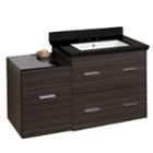 37.75-in. W Wall Mount Dawn Grey Vanity Set For 3h8-in. Drilling Black Galaxy Top White Um Sink