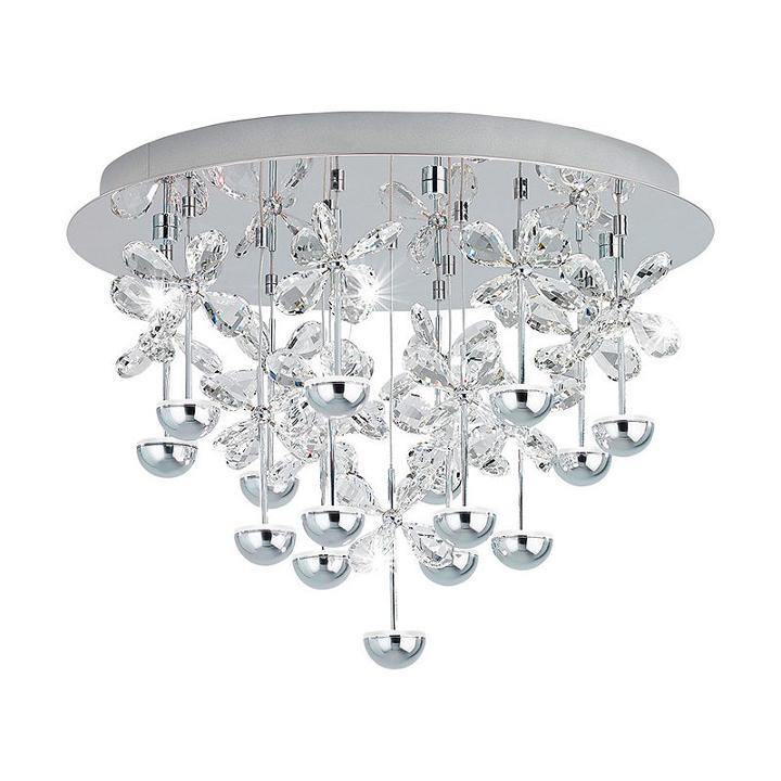 Eglo Pianopoli Led 20 Inch Chrome Flush Mount Ceiling Light