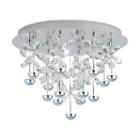 Eglo Pianopoli Led 20 Inch Chrome Flush Mount Ceiling Light