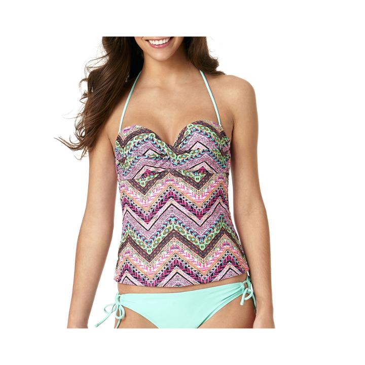 Arizona Chevy Twisted Bandeaukini Swim Top - Juniors