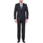 Verno Men's Dark Navy 100 Wool Slim Fit Single Breast Two Piece Suit