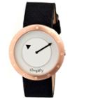 Simplify Unisex The 2200 Rose Gold And Silver Dial Black Leather-band Watch Sim2207