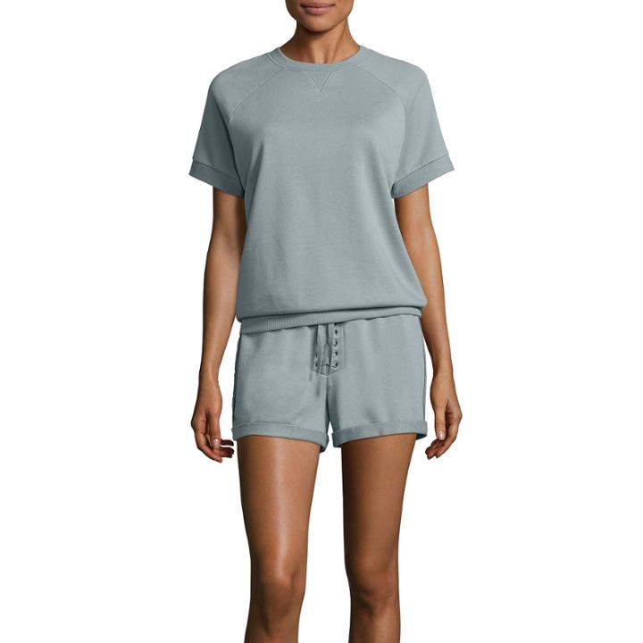 Flirtitude Short Sleeve Sweatshirt-juniors