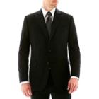 Stafford Executive Super 100 Wool Black Stripe Suit Jacket - Classic