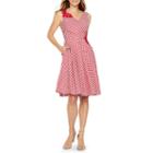 Melrose Sleeveless Checked Fit & Flare Dress