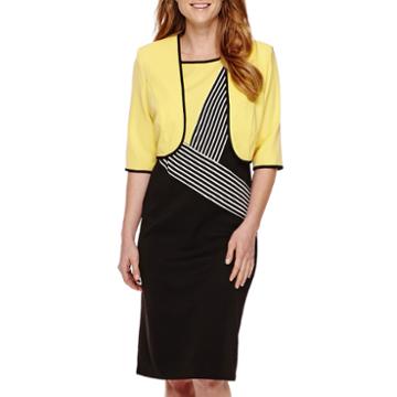 Maya Brooke Colorblock Jacket Dress