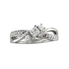 Love Lives Forever Womens 3/8 Ct. T.w. Diamond White 3-stone Ring