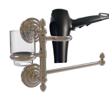 Allied Brass Que New Collection Hair Dryer Holderand Organizer