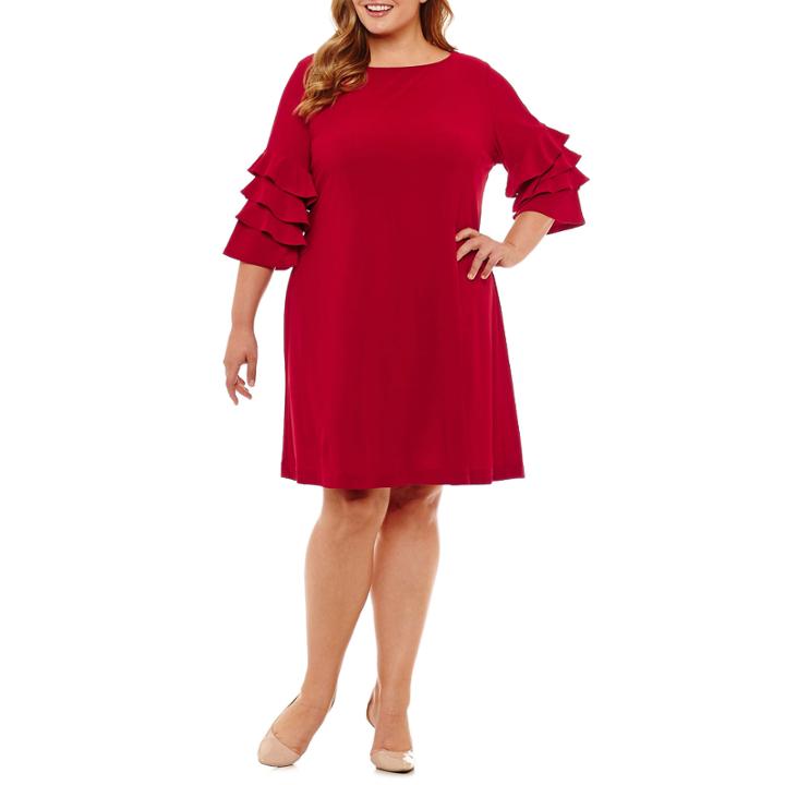 Danny & Nicole 3/4 Sleeve Sheath Dress - Plus