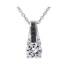 1/6 Ct. T.w. Color-enhanced Black Diamond & Lab-created White Sapphire Necklace