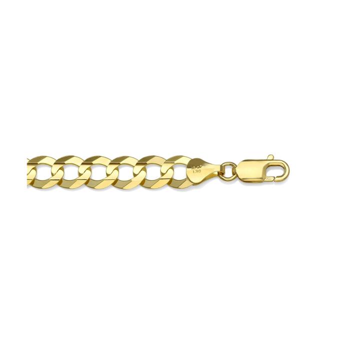 10k Yellow Gold 10mm Curb Necklace 24