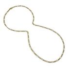 Mens Two-tone Stainless Steel Figaro Chain