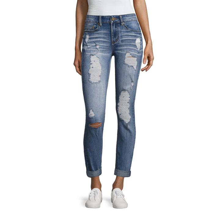 Indigo Rein Skinny Fit Cropped Jeans-juniors