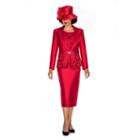 Giovanna Collection Women's Laser-cut Embellished 3-piece Skirt Suit