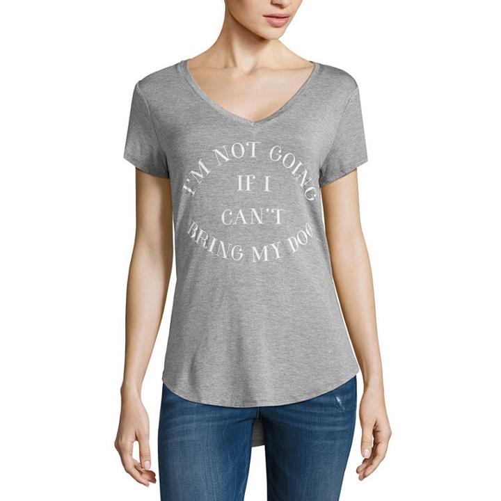 A.n.a Short Sleeve V-neck T-shirt-womens