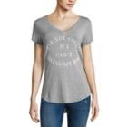 A.n.a Short Sleeve V-neck T-shirt-womens