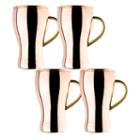 Old Dutch 14 Oz Solid Copper Soda Fountain Style Moscow Mule Mugsset Of 4