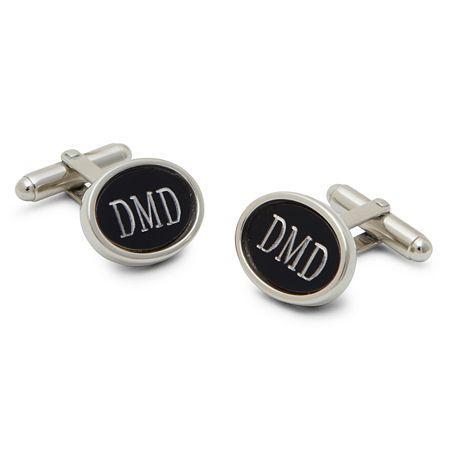 Engravable Matte Black Cufflinks