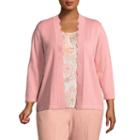 Alfred Dunner La Dolce Vita Medallion Layered Sweater- Plus