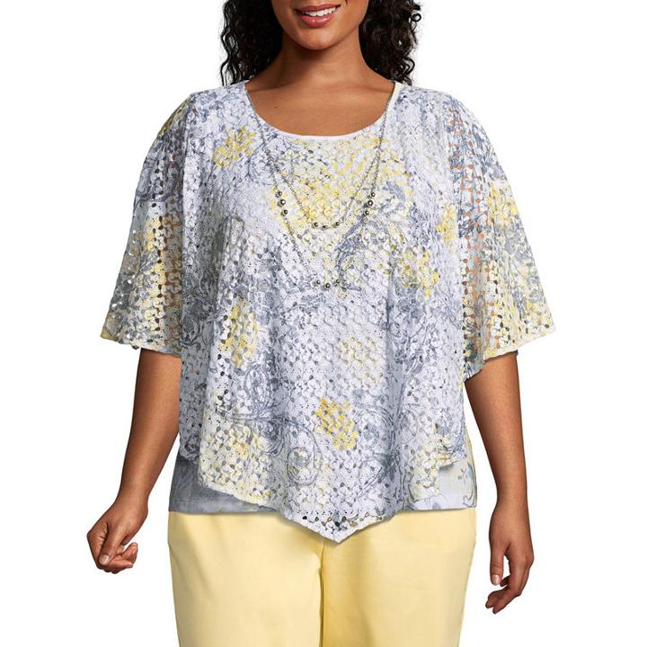 Alfred Dunner Charleston Lace Overlay- Plus
