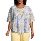 Alfred Dunner Charleston Lace Overlay- Plus