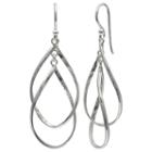 Silver Reflections Silver Plated Double Pure Silver Over Brass Pear Drop Earrings