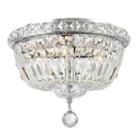 Empire Collection 4 Light 12 Round Clear Crystal Flush Mount Ceiling Light