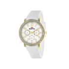 Seapro Womens Swell Silver Dial White Silicone Strap Watch