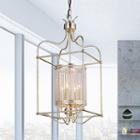 Dafne 4-light 13-inch Champagne Gold Box Cage Pendant