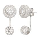 4 1/4 Ct. T.w. Round White Cubic Zirconia Sterling Silver Stud Earrings