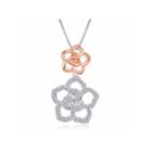Enchanted By Disney 1/5 C.t.t.w. Diamond Sterling Silver With 14k Rose Gold Accent Belle Pendant Necklace