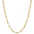 Made In Italy Solid Figaro 24 Inch Chain Necklace