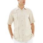 Haggar Short-sleeve Linen-rayon Shirt