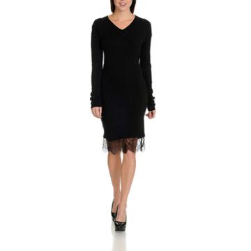 Harve Benard Lace Trim Sweater Dress