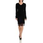 Harve Benard Lace Trim Sweater Dress