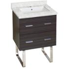 23.75-in. W Floor Mount Dawn Grey Vanity Set For 1hole Drilling Bianca Carara Top White Um Sink