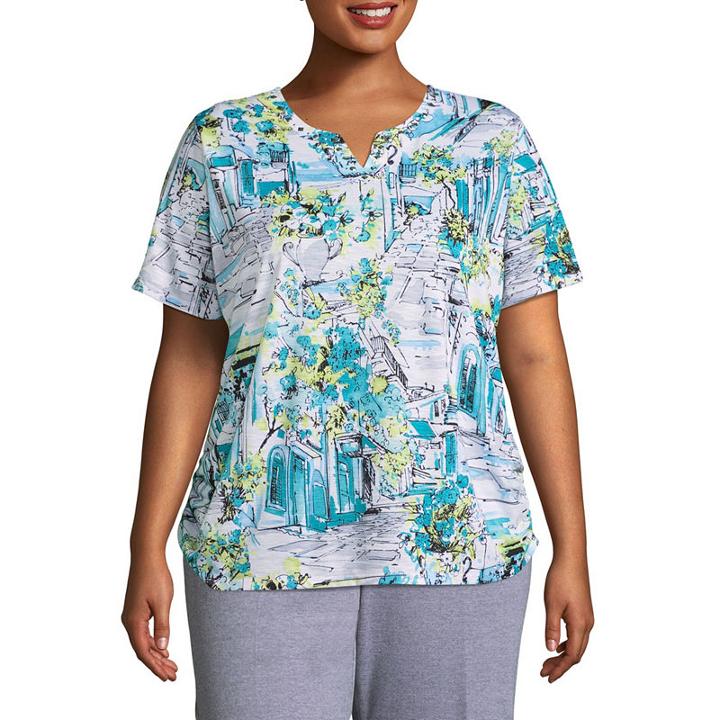 Alfred Dunner Play Date Street Scene Tee- Plus