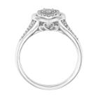 Womens 1/6 Ct. T.w. Genuine Round White Diamond Sterling Silver Engagement Ring