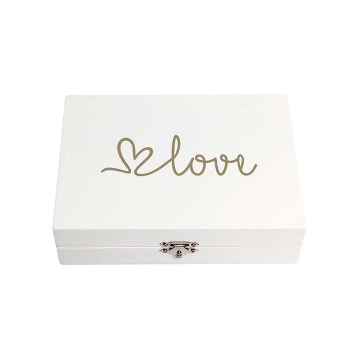 Cathy's Concepts Gold Love Wedding Ring Bearer Box
