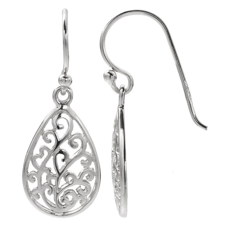 Silver Treasures The Skinny Drop Earrings