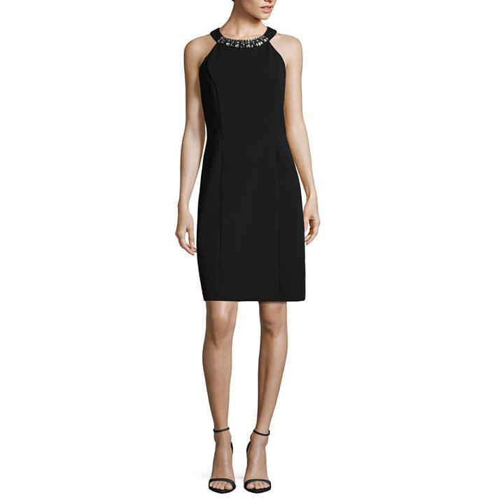 Jump Apparel Sleeveless Embellished A-line Dress-talls