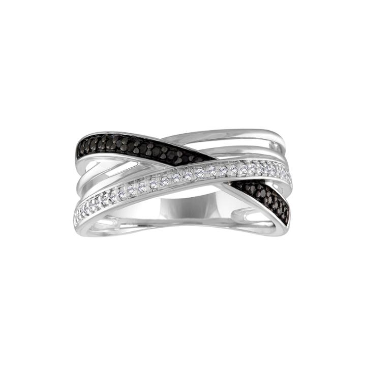 Womens Diamond Accent Color Enhanced Multi Color Diamond Sterling Silver Cocktail Ring
