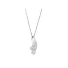 Diamond Blossom Womens 1/3 Ct. T.w. White Diamond Sterling Silver Pendant Necklace