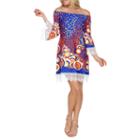 White Mark Lenora 3/4 Sleeve Sheath Dress