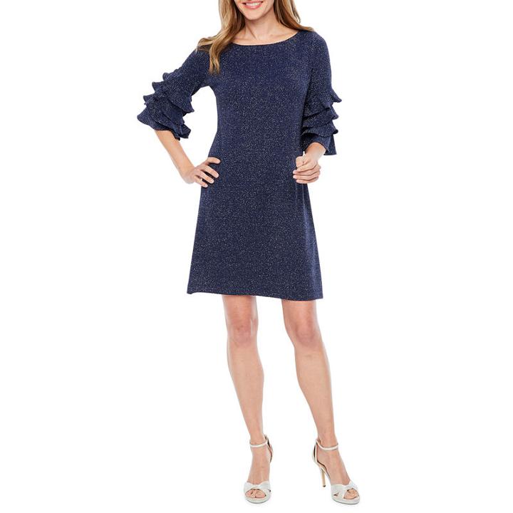 J Taylor 3/4 Sleeve Sheath Dress