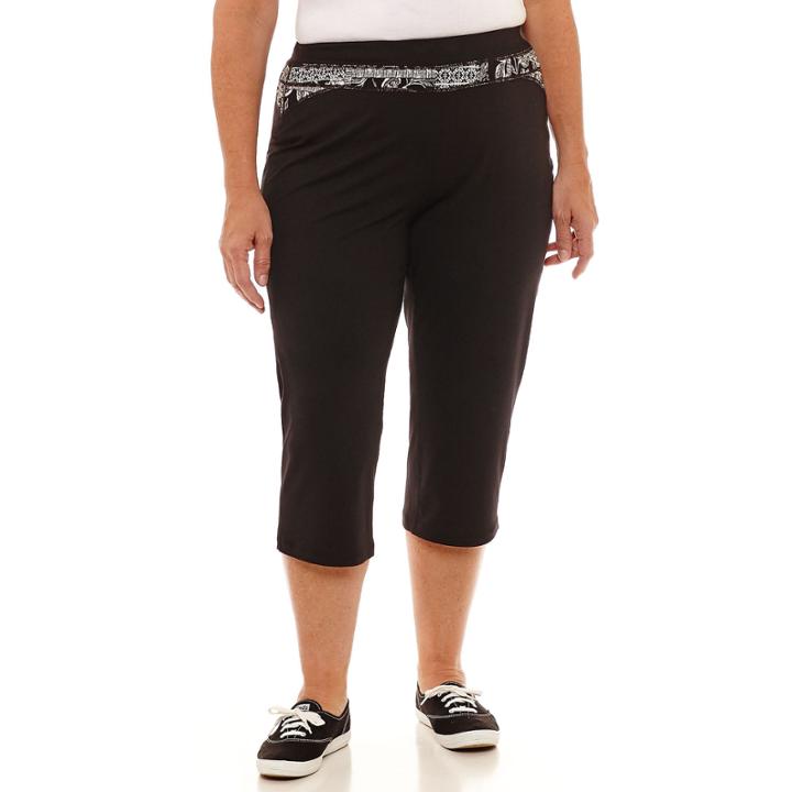 Alfred Dunner Easy Going Capris Plus