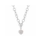 Sparkle Allure Womens Clear Diamond Accent Silver Over Brass Link Necklace